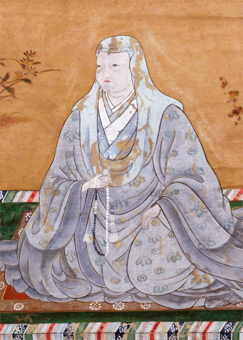 Copy of a portrait of Kōdai-in (Nene) as a nun in pale robes