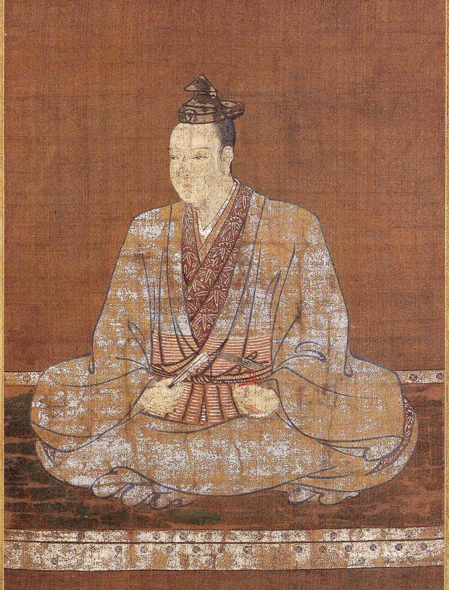 Portrait of Akechi Mitsuhide seated and holding a fan, held at Hontoku-ji Temple