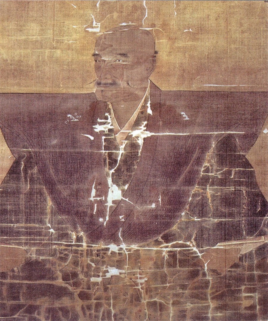 常在寺に伝わる斎藤道三の肖像画の一部